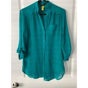 Teal Sheer Top from Francesca’s